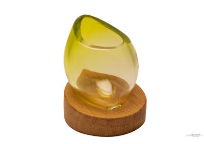 Verre à Mojito réalisé pour Justine par un maitre verrier.